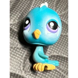 Littlest Pet Shop Blue Bird Parakeet #206 Purple eye 206 Retired LPS Cake Topper